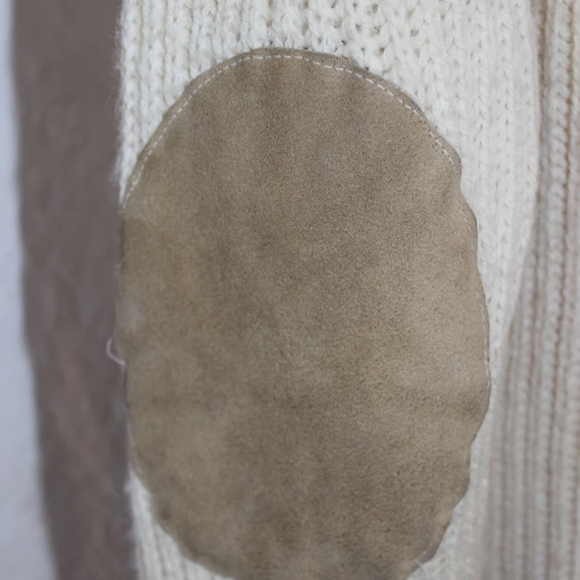 Vintage 1960 Wool Sweater Suede Patch - Picture 4 of 5